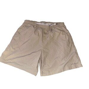 Columbia PFG | Men's Khaki 8”  Inseam Lined Zipped Pockets Swim Trunks Sz Xl